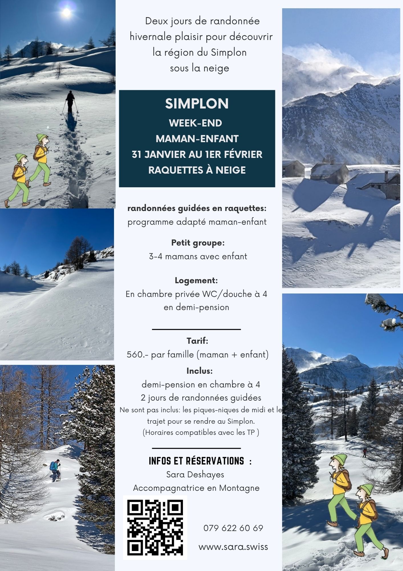 Flyer Simplon 31.01-01.02.2026 Maman-enfant Raquettes